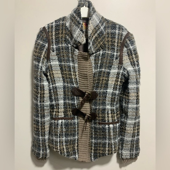 Free People Jackets & Blazers - Free People Plaid Wool-Blend Jacket / Blazer